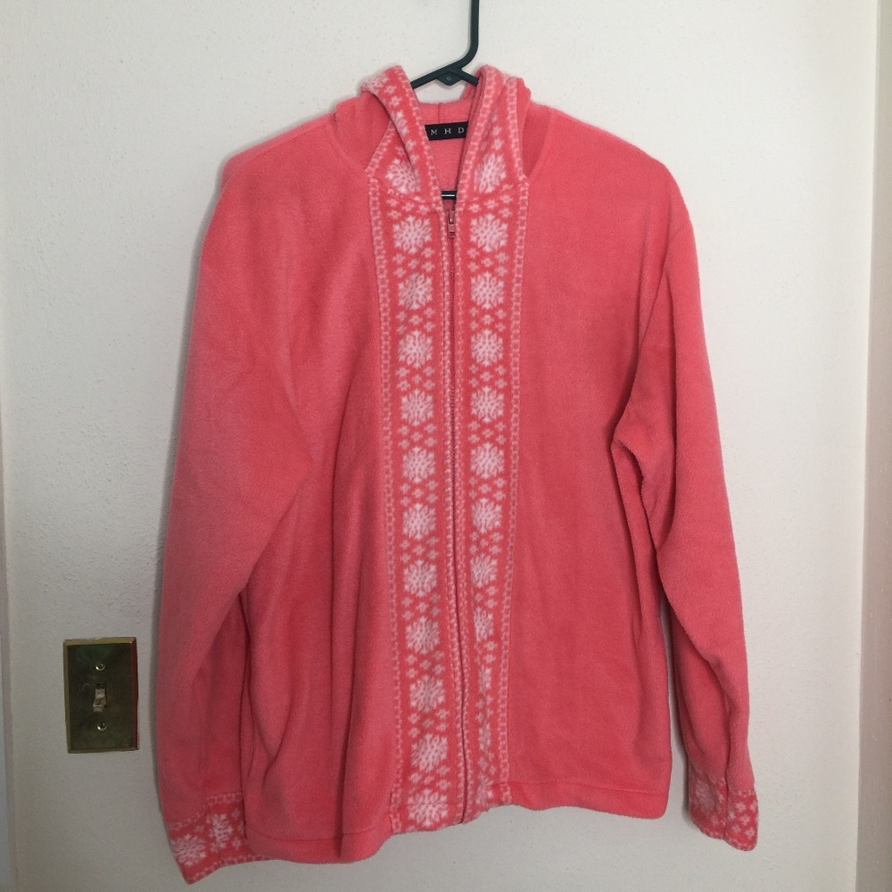 MHD Womens Sz/XL Fleece Zip Up Boho  Hoodie